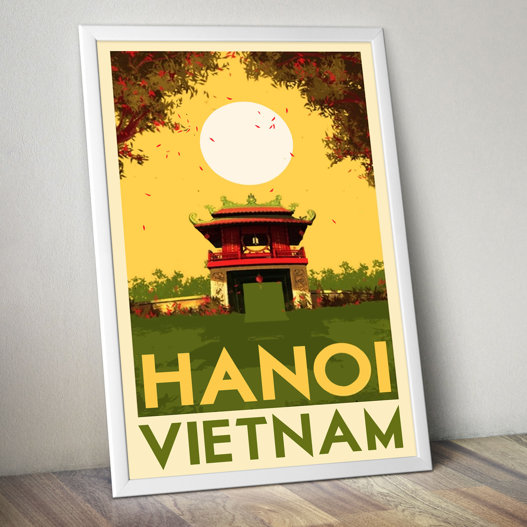 Hanoi Vietnam Vintage Poster Travel Photo Fridge Magnet 2"x 3" Collectible 