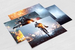 BATTLEFIELD Set of 4 x POSTCARDS