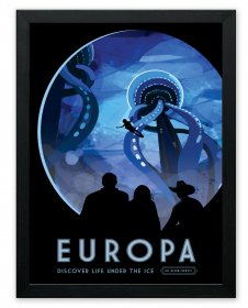 EUROPA Space Exploration Retro Travel Advertisement Poster Art Print