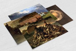 Théodore Géricault Set of 4 x POSTCARDS Art