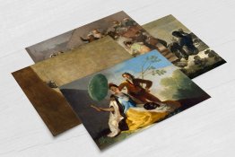 GOYA FRANCISCO Set of 4 x POSTCARDS Horror Art