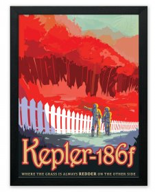 KEPLER-16 Space Exploration Retro Travel Advertisement Poster Art Print