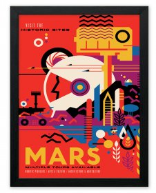 MARS Space Exploration Retro Travel Advertisement Poster Art Print