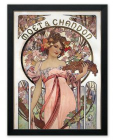 MUCHA Alphonse Art Nouveau Vintage Poster for "Moët & Chandon: Champagne White Star" Fine Art Print