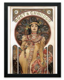 MUCHA Alphonse Art Nouveau Vintage Poster for "Moët & Chandon: Dry Imperial" Fine Art Print