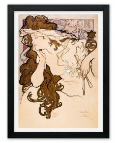 MUCHA Alphonse Art Nouveau Vintage Poster for "Salon des Cent 20th Exhibition" Fine Art Print