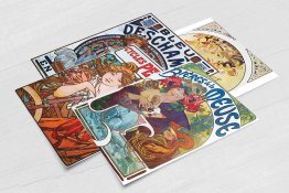 Alphonse Mucha Vintage Set of 4 x POSTCARDS Art Nouveau