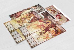 Alphonse Mucha Vintage Set of 4 x POSTCARDS Art Nouveau