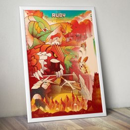 POKEMON RUBY Gaming Video Game Poster Print