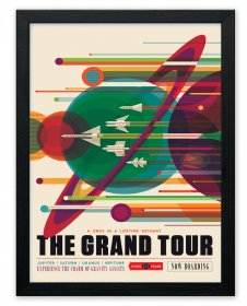 THE GRAND TOUR Space Exploration Retro Travel Advertisement Poster Art Print