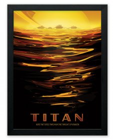 TITAN Space Exploration Retro Travel Advertisement Poster Art Print